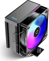 "Gamma A40 ARGB BK" CPU aušintuvas, 100 mm PWM ventiliatorius, 133 mm aukščio vieno bokšto kompiuterio kompaktiškas CPU oro aušintuvas, 4 variniai šilumos vamzdeliai, ARGB funkcija, puošnus viršutinis dangtelis, skirtas "Intel LGA 115X/1200/1700/1851" ir