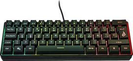"SureFire Kingpin X1 60%" žaidimų klaviatūra ispanų kalba, žaidimų multimedijos klaviatūra, maža ir mobili, RGB klaviatūra su apšvietimu, 25 "Anti-Ghosting" klavišai, ispaniškas QWERTY išdėstymas