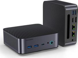 ALLIWAVA H90Pro mini kompiuteris, AMD Ryzen 7 8745HS mini stalinis kompiuteris (8K/16T, iki 4,9 GHz), "Radeon 780M", 32GB DDR5, 1 TB SSD, dvigubas 2,5G LAN, "WiFi 6", HDMI/USB-C/DP, idealiai tinka žaidimams, biurui