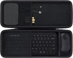 co2CREA kietasis dėklas, skirtas "Logitech K380 / Pebble Keys 2 K380s" belaidės "Bluetooth" klaviatūros "Pebble Mouse M350 / M350S" pelės komplektui (tik dėklas, neįeina į "Logitech Pebble 2" komplektą), juodas, modernus