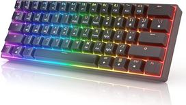 GK61 mechaninė žaidimų klaviatūra - 61 klavišas su RGB apšvietimu ir LED apšvietimu PC / Mac žaidėjams