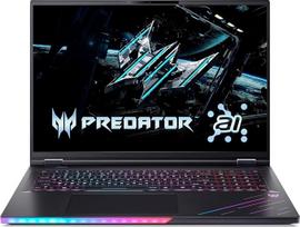 "Acer Predator Helios 18 AI" (PH18-73-91MD) žaidimų nešiojamasis kompiuteris, 13 viršūnių, 18 colių WQXGA MiniLED IPS 250 Hz ekranas, "Intel Core Ultra 9 275HX", 64GB RAM, 4 TB SSD, NVIDIA GeForce RTX 5080, "Windows 11", QWERTZ