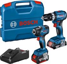 "Bosch" profesionalus kombinuotasis rinkinys GDR 18V-200 + GSB 18V-45 (įskaitant 1 x 2,0 Ah-Akku, 1 x 4,0 Ah-Akku, Ladegerät GAL 18V-40, dėkle) - išskirtinis "Amazon" rinkinys