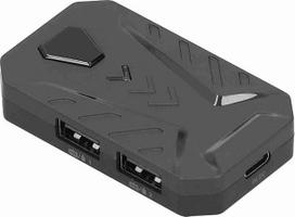 "Heayzoki" žaidimų klaviatūros ir pelės keitiklis, USB 2.0 mobiliosios žaidimų klaviatūros ir pelės keitiklio adapteris, "Bluetooth 4.0", su reguliuojamu stovu, skirtas "Android" sistemai (juodas)