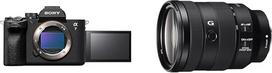 "Sony Alpha 7 IV" beveidrodis pilno kadro fotoaparatas ekspertams (33 megapikselių, fokusavimas realiuoju laiku, 10 kadrų per sekundę sparta, 4K 60p vaizdo įrašas, reguliuojamas jutiklinis ekranas) + objektyvas FE 24-105 f4 G