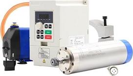 1,5 kW ER11 vandeniu aušinamas suklys ir 1,5 kW inverteris / VFD ir 65 mm aliuminio laikiklis ir 75 W vandens siurblys