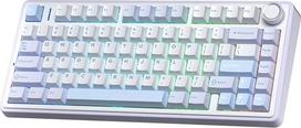 AULA F75 mechaninė RGB TKL pilkos spalvos jungikliu belaidė "Macrol Hot Swap" klaviatūra Ledo mėlyna