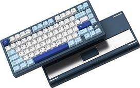 LQXQ RD75 Pro 75% žaidimų klaviatūra, greito atleidimo belaidė aliuminio, VIA trijų režimų mechaninė klaviatūra su RGB kreminės spalvos klaviatūra "Windows/Mac/PC" - mėlyna