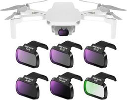 NEEWER 6 ND CPL filtrų pakuotė, suderinama su DJI Mini 4K/2/Mavic/SE/2 SE, dronų objektyvų priedai, užmaunamas žiedinio poliarizavimo filtras, neutralaus tankio ND8/ND16/ND32/ND64/ND256, HD stiklas, FL-B32