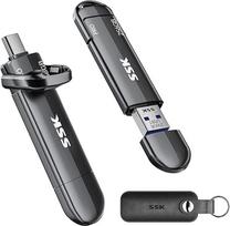 SSK 256GB USB C atmintinė iki 1000MB/S, dviguba mini USB atmintinė USB 3.2 Gen2 A ir C tipo išoriniai kietieji diskai Nešiojamasis SSD diskas "iPhone 15/16/PS4/Android Phone/Tablet/Windows/Mac