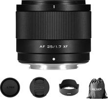 VILTROX 25 mm F1.7 f/1.7 XF objektyvas "Fuji X", didelės diafragmos STM automatinio fokusavimo objektyvas, suderinamas su "Fujifilm X-Mount" fotoaparatais X-T5 X-T4 X-T30 II X-S10 X-T200 X-T30 X-T30 X-T20 X-H1 X-H2 X-T3 X-T100 X-PRO2