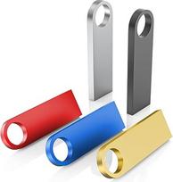 WOOOLKEN Metalinė USB atmintinė 32GB, 5 vnt., 5 vnt., Vandeniui atspari 2.0 mini USB atmintinė 32GB, įvairiaspalvė, 5 vnt., skirta nešiojamajam kompiuteriui, kompiuteriui, televizoriui, automobiliui