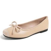 Women's Lefu Shoes Comfort Ballet Shoes Women Sweet Bow-tie Slip-ons Ballerina Flats Lady Soft Spring Silver Footwear Size 33-43 33 abrikosas