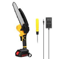 21V 8 colių nešiojamieji elektriniai genėjimo pjūklai Maži medienos skaldymo grandininio pjūklo šepečio variklis viena ranka 1pcs battery EU Plug įvairiaspalvis