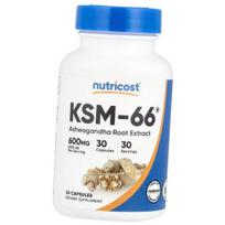 Organiškas Ašvagandos ekstraktas, KSM-66 Ašvagandos šaknų ekstraktas 600, Nutricost (71647003) 30caps