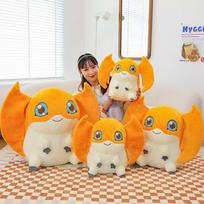 Digimon nuotykiai Mielas Patamon minkštas pliušinis žaislas lėlė Animacinis mielas anime figūrėlė Minkšta pagalvė kambario dekoras Pliušinis gimtadienio dovana 35cm