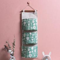 3/5 Pockets Storage Bag Small Cloth Bag Wall-mounted Shelf Top Berth Wall-mounted Storage Bag Hanging Bag Large Capacity Storage Bag 3 pockets