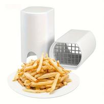 1pc White Electric French Fry Cutter , Multi Functional Potato Slicer with Grater Plate, Kitchen Gadget balta