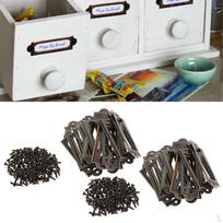 40pcs Screw Label/Card /Tag Holder Drawer Label Pull Metal