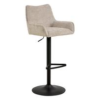 Smėlio spalvos reguliuojamo aukščio/su porankiais baro taburetė (sėdynės aukštis 85 cm) Eddie – Actona