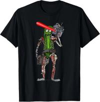 Rickas ir Morty - Raugintas Rickas su lazeriniu spinduliu T-shirt XL