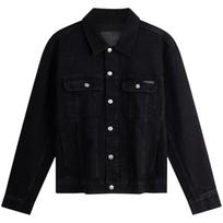 Calvin Klein American Style Classic Vintage Studded Denim Jacket Men Jackets Black J327312 L