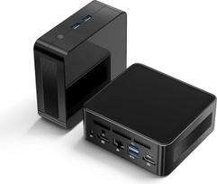 "chatreey" mini kompiuteris su AMD Ryzen 5 3550H (iki 3,7 GHz, 4C/8T) 16GB+512GB, "Windows 11 Pro", trigubas 4K 60 Hz ekranas, mini stalinis kompiuteris, su C tipo/USB 3.0/Wi-Fi5/BT 4.2, skirtas mokyklai, biurui ir namų kinui