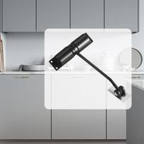 Automatinis durų pritraukėjas Lengvas montavimas Reguliuojamas komerciniams, gyvenamiesiems, garažo durims juoda