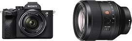 "Sony Alpha 7 IV" beveidrodis pilno kadro fotoaparatas ekspertams, įskaitant SEL2870 (33 MP, fokusavimas realiuoju laiku, 10 kadrų per sekundę, 4K 60p vaizdo įrašas, jutiklinis ekranas) + 85F14GM