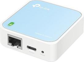 TP-Link TL-WR802N N300 WLAN Nano maršrutizatorius (Tragbar, prieigos taškas, TV adapteris, kartotuvas, maršrutizatorius, klientas, 300Mbps (2,4GHz), spausdinimo, medijos, FTP serveris), mėlynas, baltas