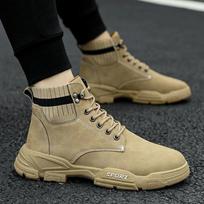 Rudens Nauji Aukštakulniai Darbiniai Batai Vyrams Platforminiai Kulkšnies Batai Madingi Kokybiški Batai Lauko Batai Zapatos De Hombre 39