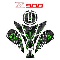 3D Motociklo Anglies Pluošto Kuro Bako Lipdukas Kawasaki Z900 Alyvos Dujų Dangtelio apsauga Decals Priedas Vandeniui atsparus armijos žalia spalva