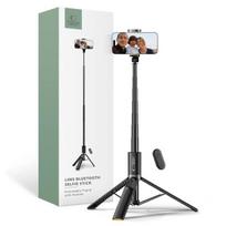 Asmenukių lazda ("Selfie sticks") Tech-Protect L08S Bluetooth selfie stick with remote control, tripod up to 141cm - black