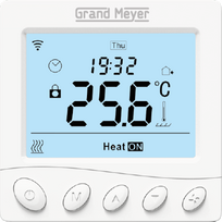 Programuojamas WiFi termostatas GRAND MEYER W350, 16 A, 230V, el. grindų šildymui, su patalpos ir gr