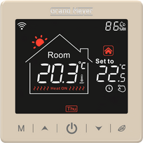 Programuojamas WiFi termostatas GRAND MEYER SN-15, 16 A, 230V, liečiamu ekranu, el. grindų šildymui,