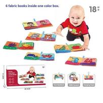 Spalvotos tekstilės knygos - 6 vnt. rinkinys