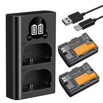 K&F Concept K&F LP-E6P Camera Battery 2400mAh, 2-pack + Charger