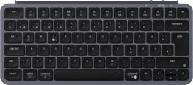 "Keychron B1 Pro" itin plona belaidė klaviatūra, 75 % DE ISO išdėstymas, 3 režimai, 2,4 GHz / "Bluetooth" / laidinis ZMK pritaikymas, žirklinio kojelės tipo klavišų dizainas, klavišų slopinimas, suderinama su "Windows" / "Mac", pilka