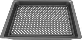 "Siemens" HZ629070, "Air Fry and Grill" padėklas, karšto oro kepimo padėklas, pagamintas iš emaliuoto plieno, skirtas 60 cm ir 45 cm orkaitėms su "Air Fry" funkcija, kepimas su mažu riebalų kiekiu, galima plauti indaplovėje