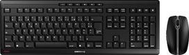 CHERRY STREAM DESKTOP belaidės klaviatūros ir pelės rinkinys, prancūziškas išdėstymas (AZERTY), 2,4 GHz radijo ryšys, tylus klavišų paspaudimas, maitinamas iš baterijos, juodas