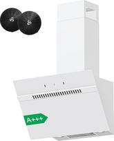 FIREGAS 60 cm ištraukiamasis gartraukis su bešepetėliniu varikliu, 684 m3/h oro srautas, 9 ventiliatoriaus lygiai, kampinis gartraukis, A+++ energijos vartojimo efektyvumo klasė, jutiklinis valdymas ir valdymas gestais, baltos spalvos