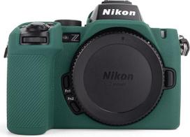 MUZIRI KINOKOO Silikoninis dėklas, tinkamas Nikon Z50 II skaitmeniniam fotoaparatui, minkštas guminis Z50II apsauginis dėklas su rankenos dizainu, neslystantis, apsaugantis nuo įbrėžimų, žalias