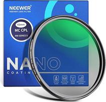 Neewer 43 mm poliarizacinis filtras, 24 sluoksnių daugiasluoksnė nano danga MC CPL žiedinis poliarizacinis filtras, HD optinio stiklo poliarizatorius, itin plonas, sumažina atspindžius, pagerina