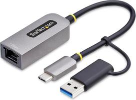 StarTech.com USB-C eterneto adapteris su USB-A jungtimi, 10/100/1000Mbps, USB Gigabit adapteris, 15 cm kabelis, USB eterneto adapteris