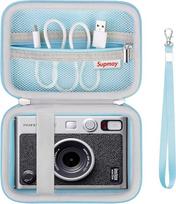 Supmay kietas dėklas Fujifilm Mini EVO, mini spausdintuvo kelioninis dėklas su tinkliniu krepšeliu, kurį galima naudoti su USB kabeliu, plėvele ar kitais smulkiais priedais, mėlynas