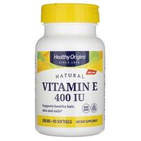 Healthy Origins Vitaminas E-400 - 90 minkštųjų gelių
