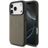 Mercedes Vintage Leather Logo Case for iPhone 17 Pro in taupe