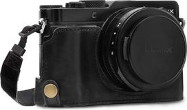 "MegaGear Ever Ready" natūralios odos fotoaparato dėklas su dirželiu, suderinamas su "Panasonic Lumix DC-LX100 II