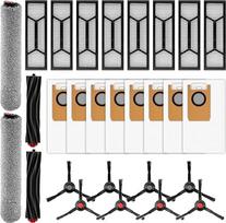 (28 Stück) Omni S1 Pro Ersatzteile kompatibel mit Eufy Omni S1 Pro Roboter-Staubsauger, 2 Gummiwalzenbürsten, 2 Walzenwischer, 8 Seitenbürsten, 8 Staubbeutel, 8 HEPA Filter, Zubehör Set