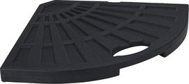 Cementinis skėčio pagrindas 14 kg stabilus ir stabilus, su rankena ir trikampio formos dizainu 47,5 x 47,5 x 4 cm, juodas, 47,5 x 47,5 x 4 cm, juodas